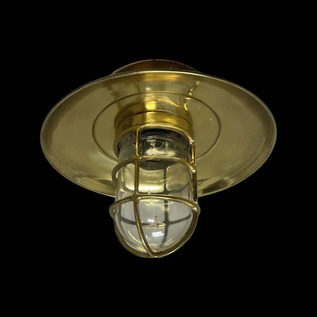 A close up of the light on top of a ceiling fixture.