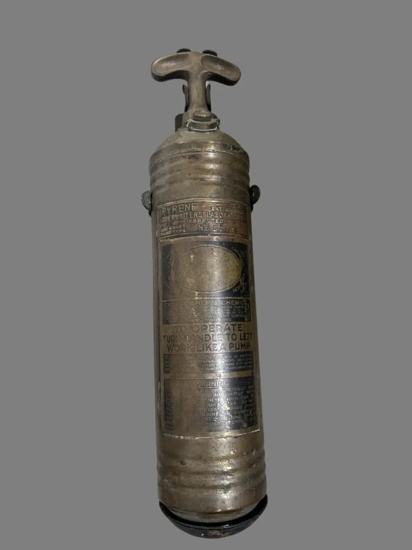A fire extinguisher is shown with the words " chicago fire department."