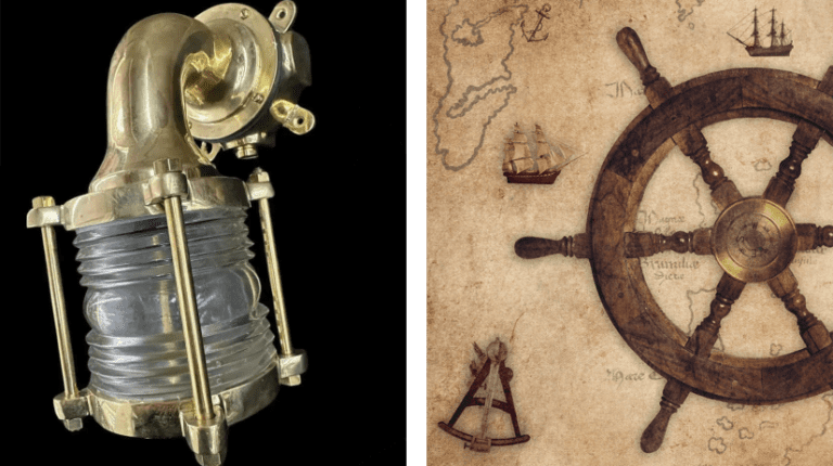 Vintage Nautical Decor: Antique Ship & Nautical Light Fixtures