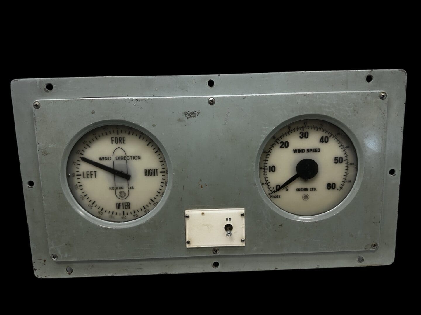 A close up of an old style gauges