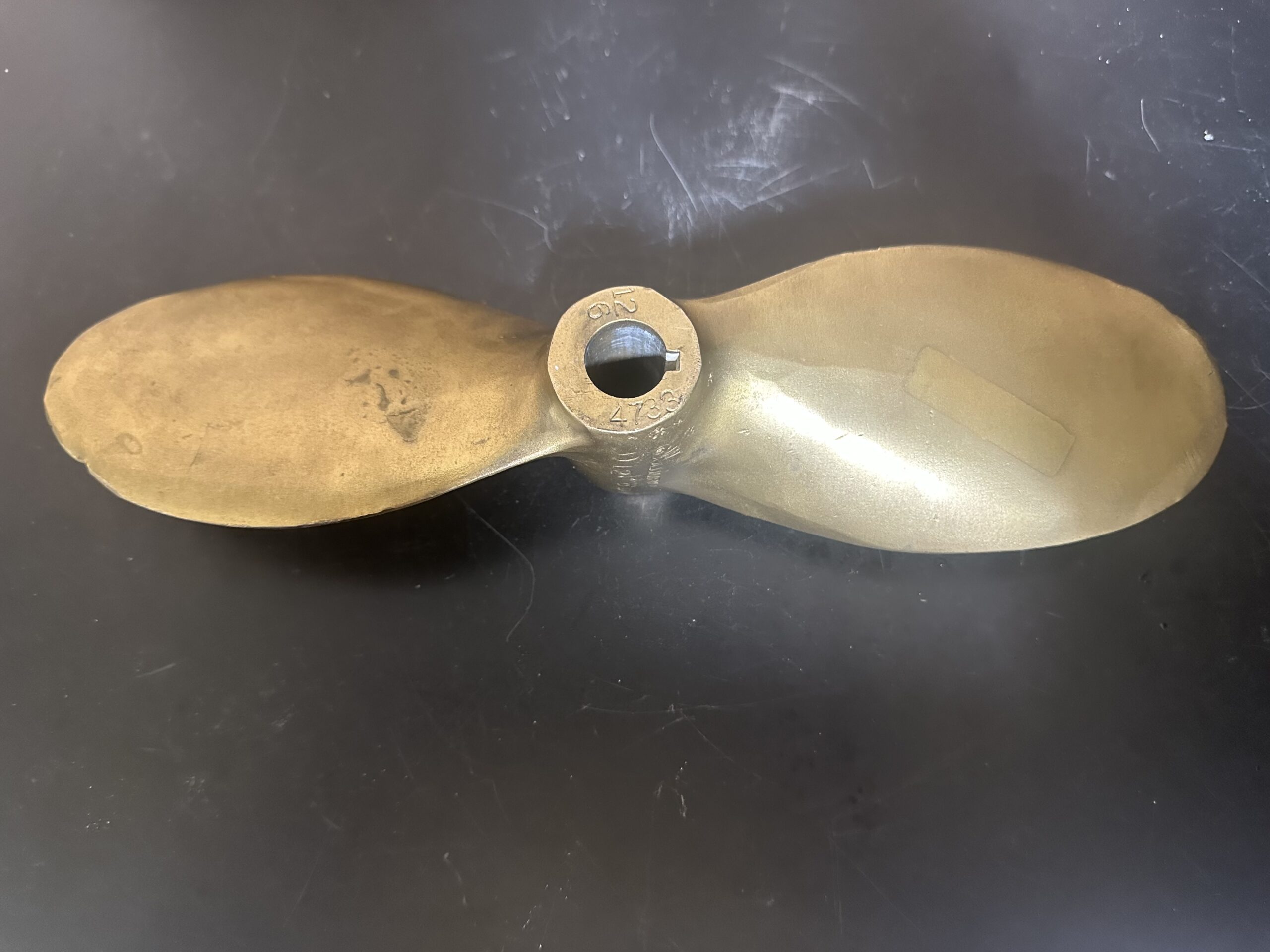 Colombian boat brass propeller 12”