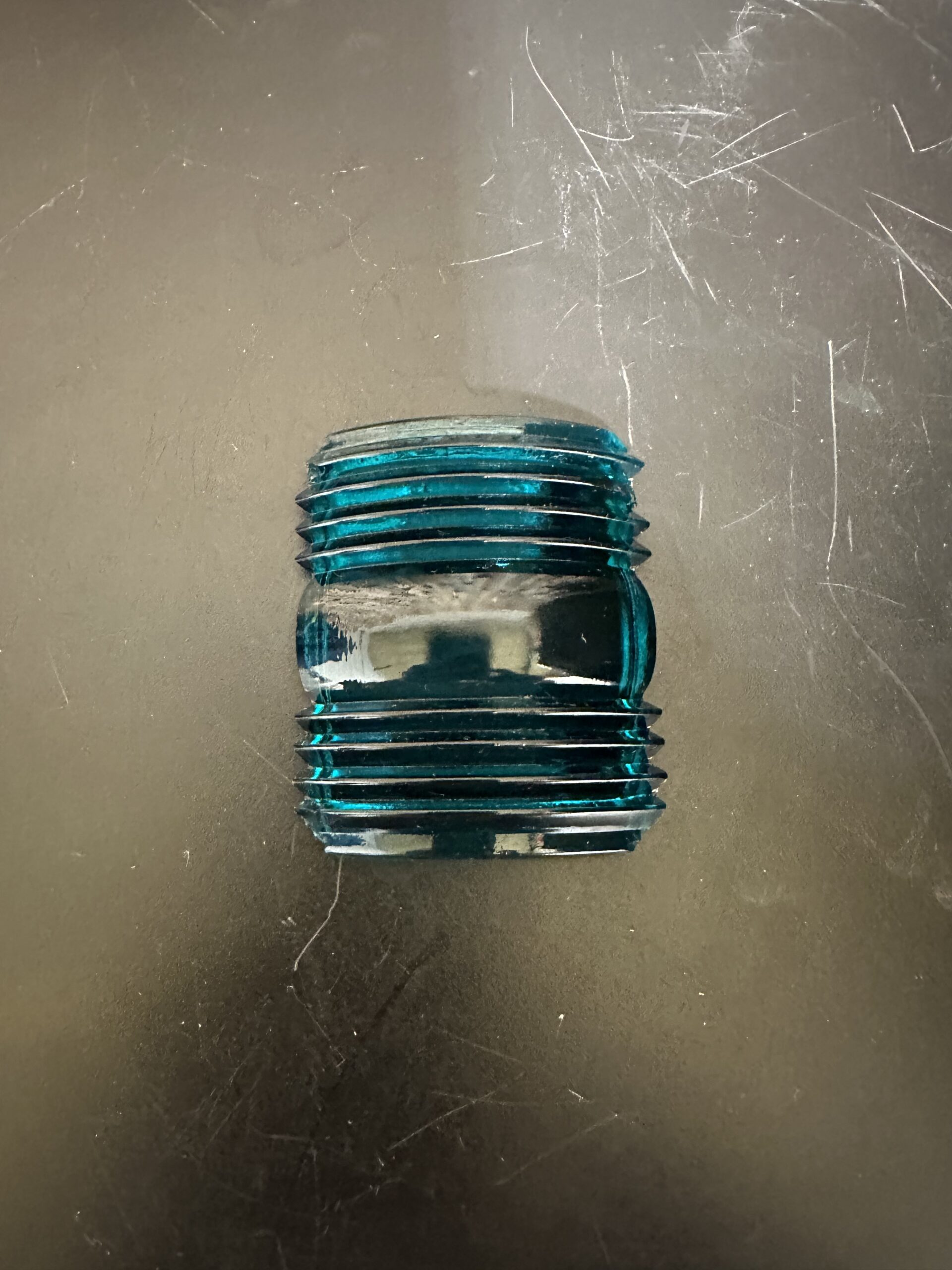 1-Vintage Glass Fresnel lens, specifically green “Starboard” - Image 5