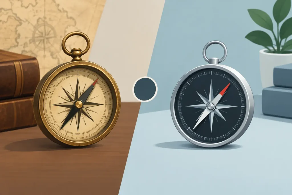 Antique Versus Replica Compasses Compared